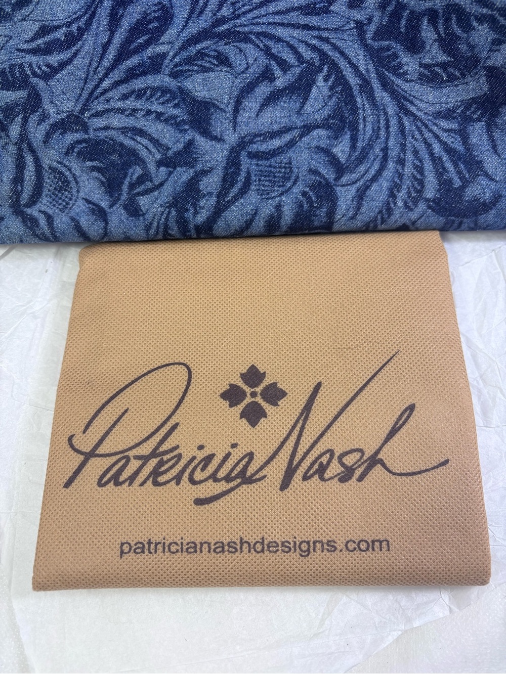 Patricia Nash Sancia MD Denim Satchel. - Picture 10 of 15